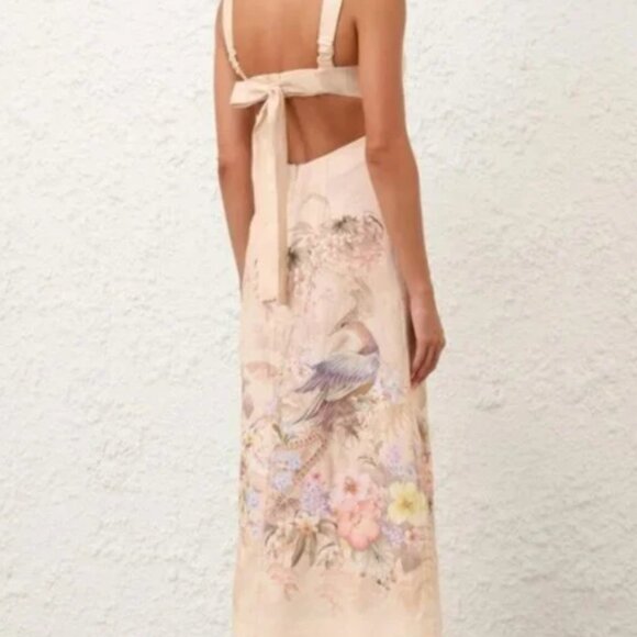 Zimmerman summer fashion linen floral pat-tern mid-length dress - Picture 6 of 12